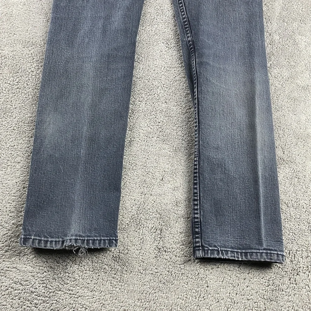 Levis 522‎ Tapered Leg Jeans Mens 31x29 Gray Mid Rise Distressed